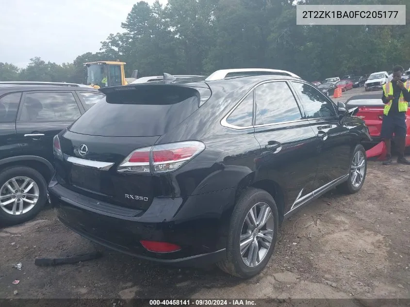 2T2ZK1BA0FC205177 2015 Lexus Rx 350 350