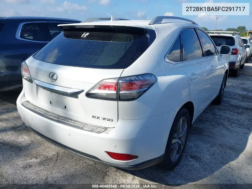 2015 Lexus Rx 350/Base/F Sport VIN: 2T2BK1BA5FC291717 Lot: 40469549