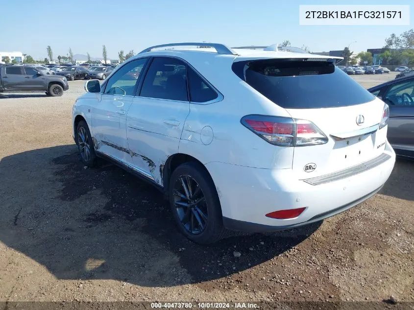 2T2BK1BA1FC321571 2015 Lexus Rx 350 F Sport