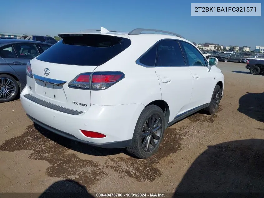 2T2BK1BA1FC321571 2015 Lexus Rx 350 F Sport