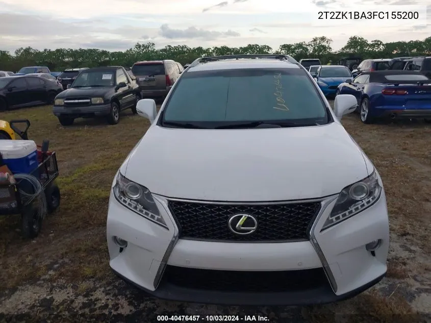 2015 Lexus Rx 350 VIN: 2T2ZK1BA3FC155200 Lot: 40476457