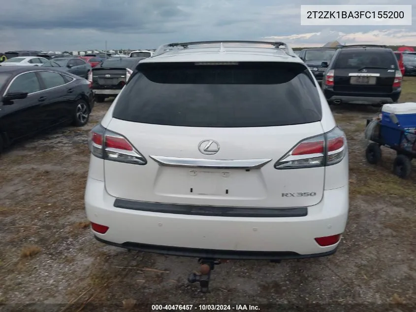 2015 Lexus Rx 350 VIN: 2T2ZK1BA3FC155200 Lot: 40476457