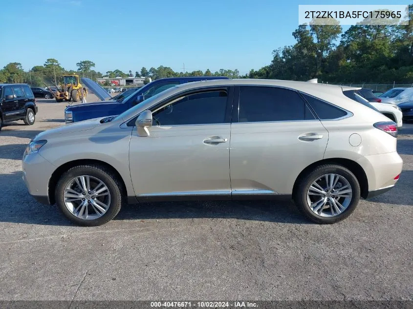 2T2ZK1BA5FC175965 2015 Lexus Rx 350