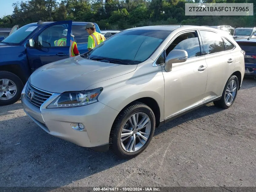 2015 Lexus Rx 350 VIN: 2T2ZK1BA5FC175965 Lot: 40476671