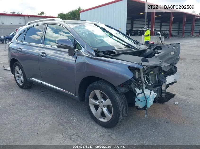 2T2ZK1BA8FC202589 2015 Lexus Rx 350