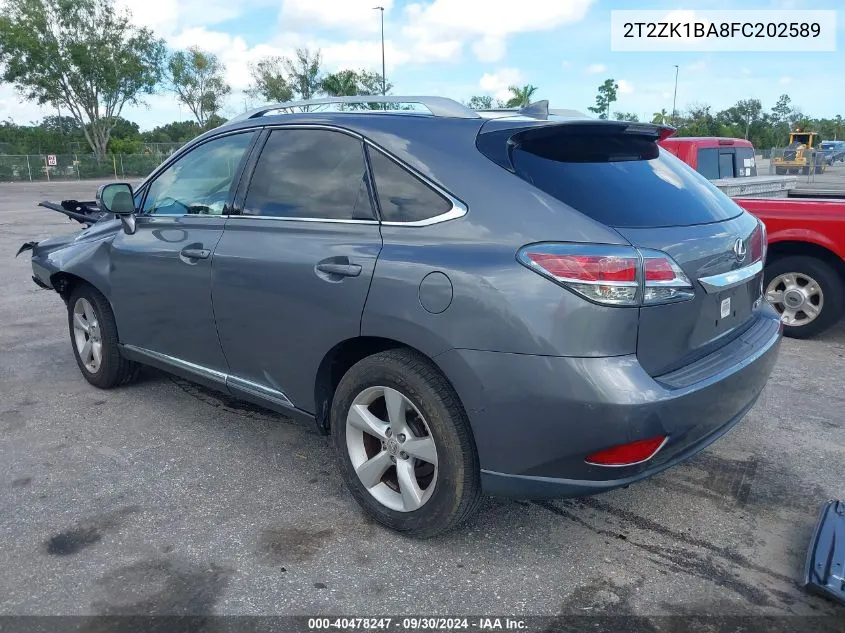 2T2ZK1BA8FC202589 2015 Lexus Rx 350