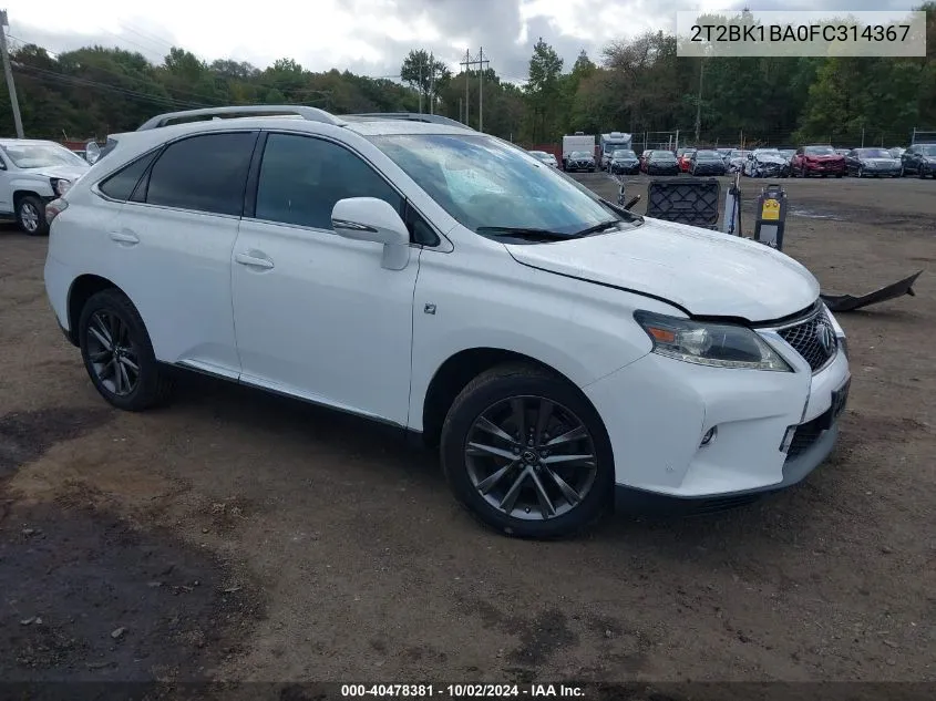 2015 Lexus Rx 350 F Sport VIN: 2T2BK1BA0FC314367 Lot: 40478381