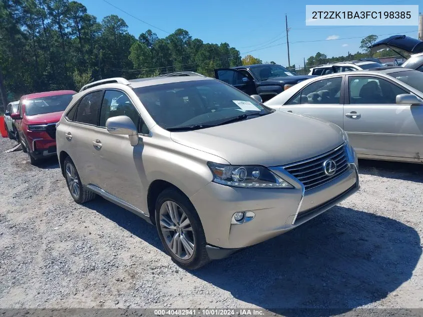 2015 Lexus Rx 350 VIN: 2T2ZK1BA3FC198385 Lot: 40482941