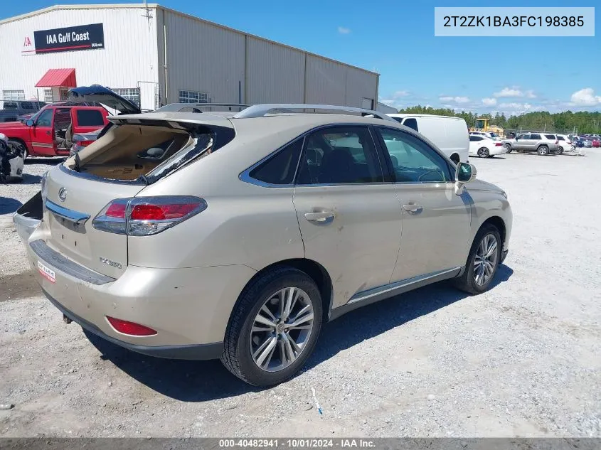 2015 Lexus Rx 350 VIN: 2T2ZK1BA3FC198385 Lot: 40482941