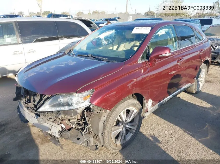 2T2ZB1BA9FC003339 2015 Lexus Rx 450H