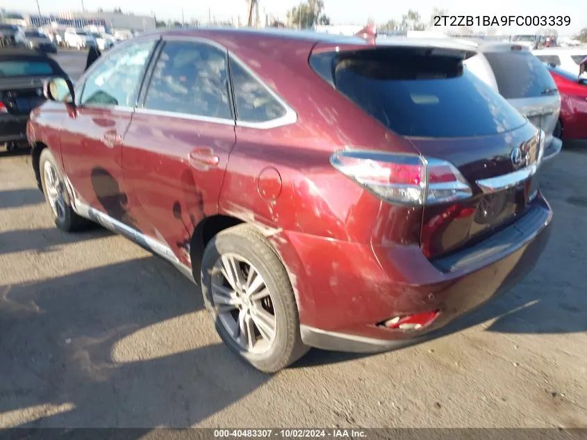 2T2ZB1BA9FC003339 2015 Lexus Rx 450H