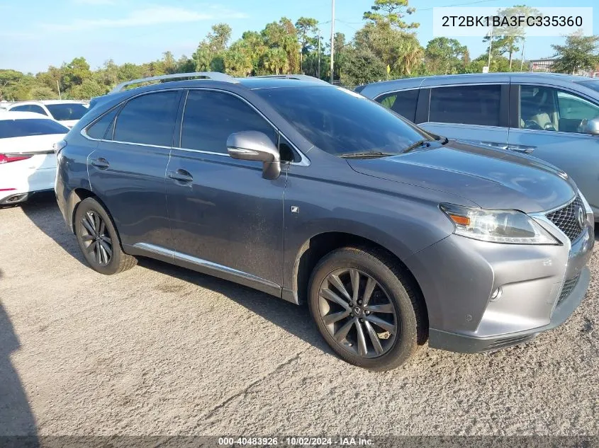 2015 Lexus Rx 350 F Sport VIN: 2T2BK1BA3FC335360 Lot: 40483926