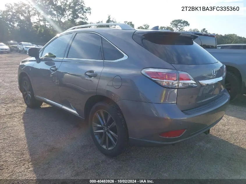 2015 Lexus Rx 350 F Sport VIN: 2T2BK1BA3FC335360 Lot: 40483926