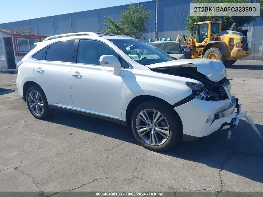 2015 Lexus Rx 350 VIN: 2T2BK1BA0FC323800 Lot: 40488103