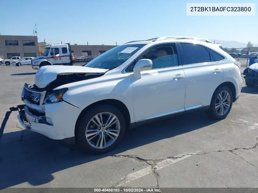 2015 Lexus Rx 350 VIN: 2T2BK1BA0FC323800 Lot: 40488103