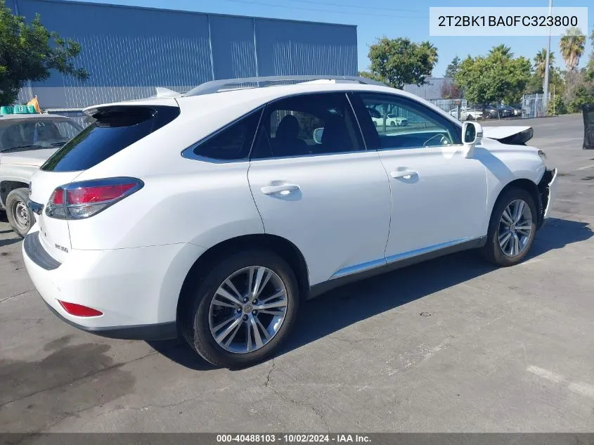 2015 Lexus Rx 350 VIN: 2T2BK1BA0FC323800 Lot: 40488103