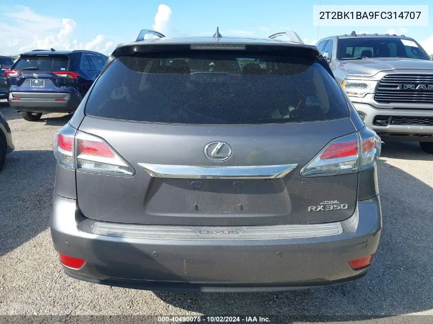 2015 Lexus Rx 350 VIN: 2T2BK1BA9FC314707 Lot: 40490075