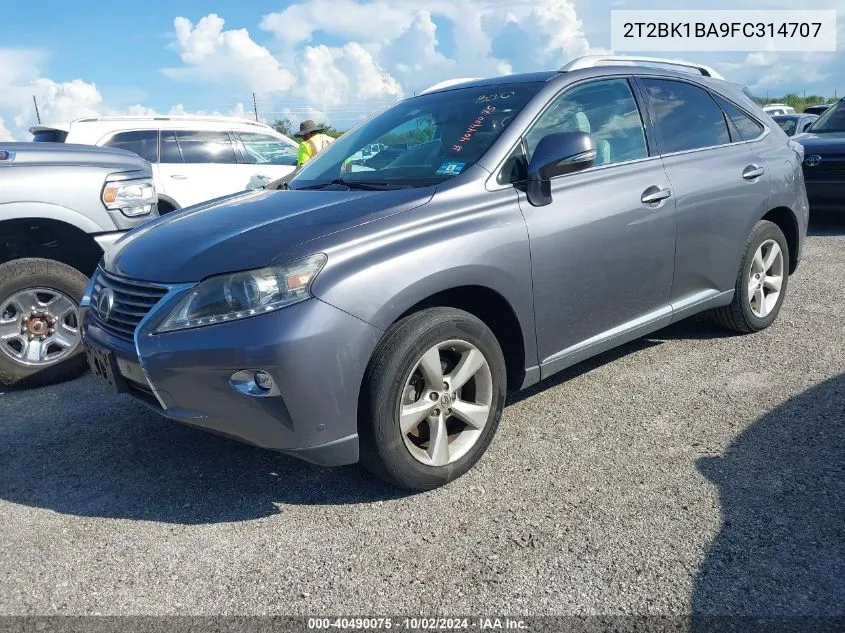 2015 Lexus Rx 350 VIN: 2T2BK1BA9FC314707 Lot: 40490075