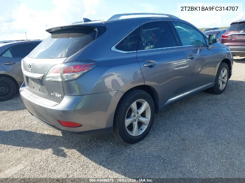 2015 Lexus Rx 350 VIN: 2T2BK1BA9FC314707 Lot: 40490075