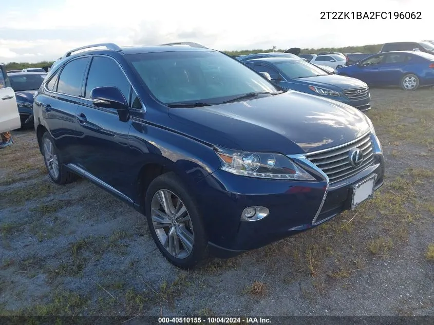 2015 Lexus Rx 350 VIN: 2T2ZK1BA2FC196062 Lot: 40510155