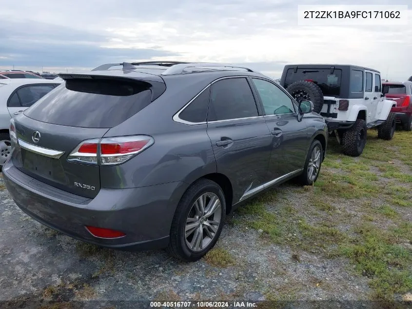 2015 Lexus Rx 350 VIN: 2T2ZK1BA9FC171062 Lot: 40516707