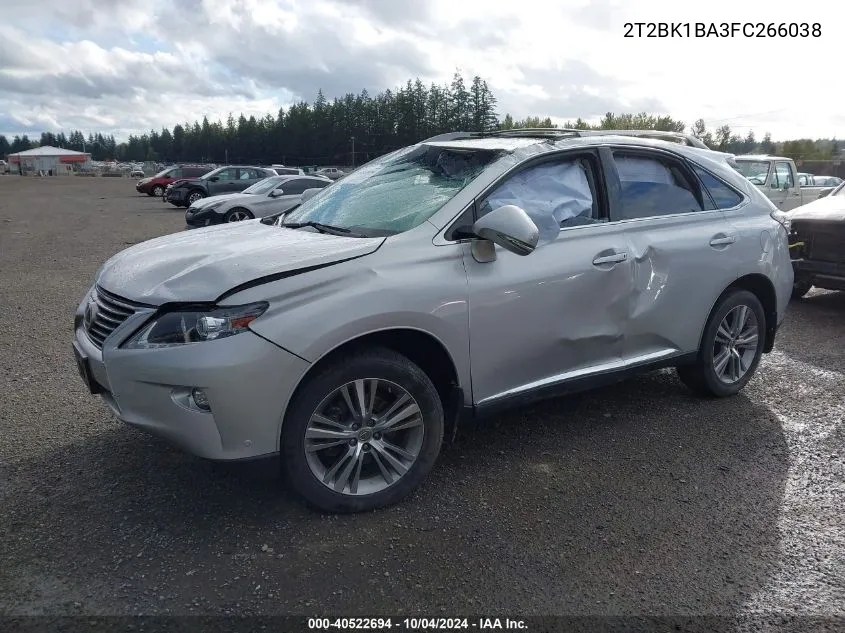 2015 Lexus Rx 350 VIN: 2T2BK1BA3FC266038 Lot: 40522694