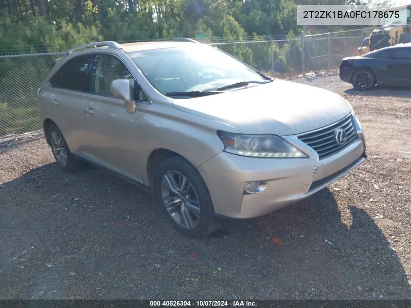 2015 Lexus Rx 350 VIN: 2T2ZK1BA0FC178675 Lot: 40526304