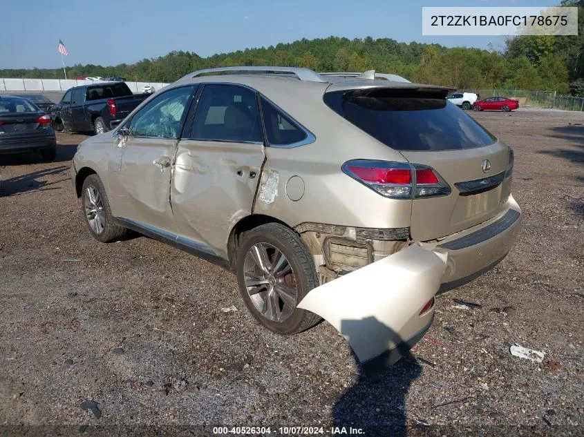 2015 Lexus Rx 350 VIN: 2T2ZK1BA0FC178675 Lot: 40526304