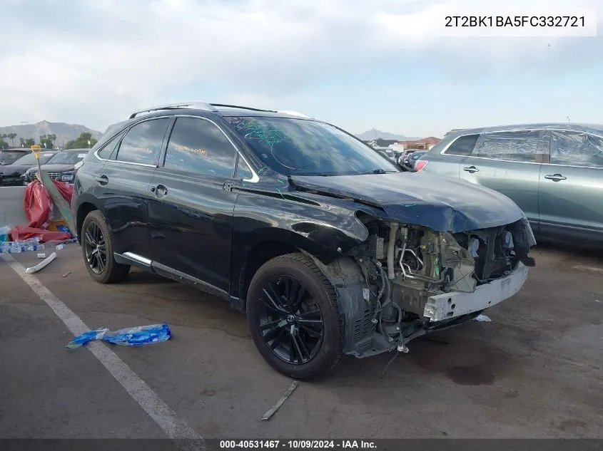 2015 Lexus Rx 350/Base/F Sport VIN: 2T2BK1BA5FC332721 Lot: 40531467