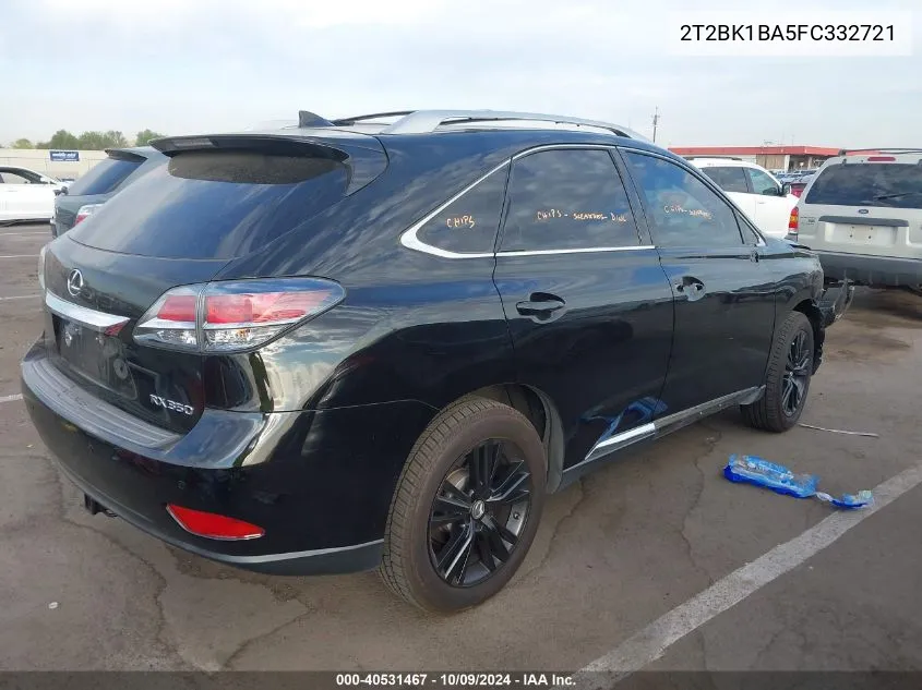 2015 Lexus Rx 350/Base/F Sport VIN: 2T2BK1BA5FC332721 Lot: 40531467