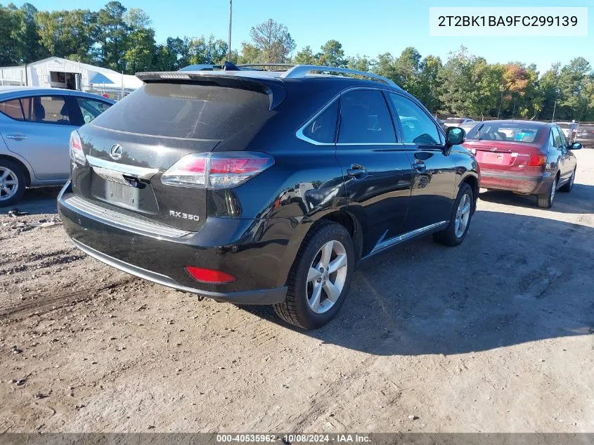 2015 Lexus Rx 350 VIN: 2T2BK1BA9FC299139 Lot: 40535962