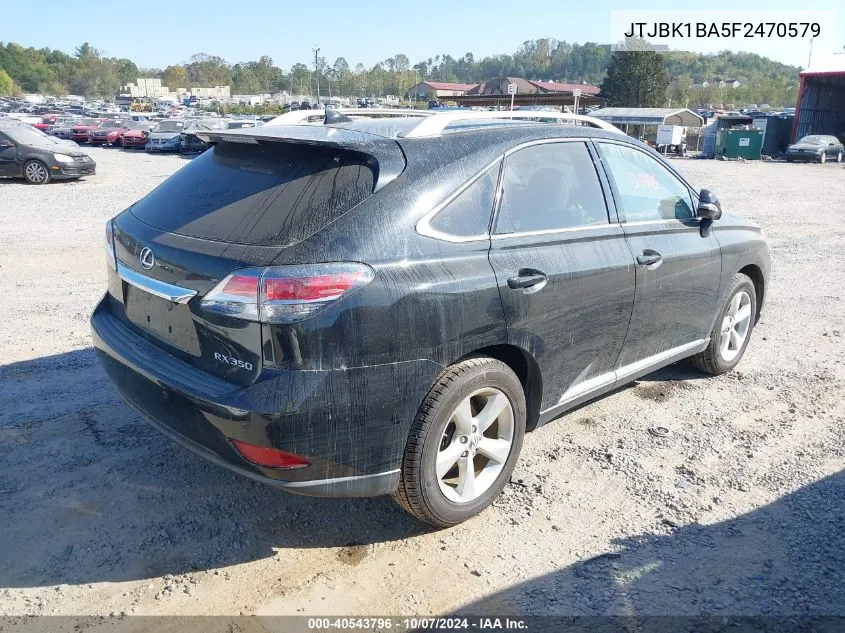 2015 Lexus Rx 350 VIN: JTJBK1BA5F2470579 Lot: 40543796