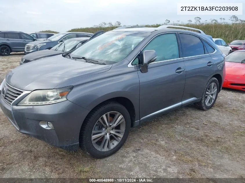 2015 Lexus Rx 350 VIN: 2T2ZK1BA3FC203908 Lot: 40548988