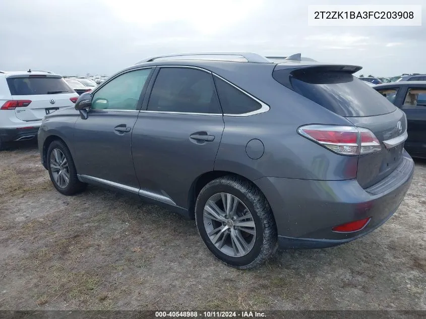 2015 Lexus Rx 350 VIN: 2T2ZK1BA3FC203908 Lot: 40548988