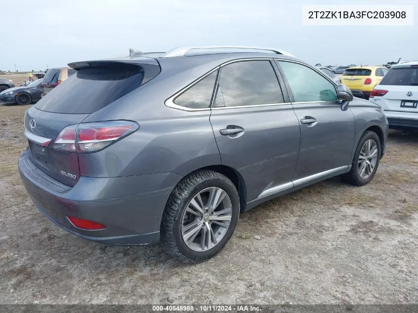 2015 Lexus Rx 350 VIN: 2T2ZK1BA3FC203908 Lot: 40548988