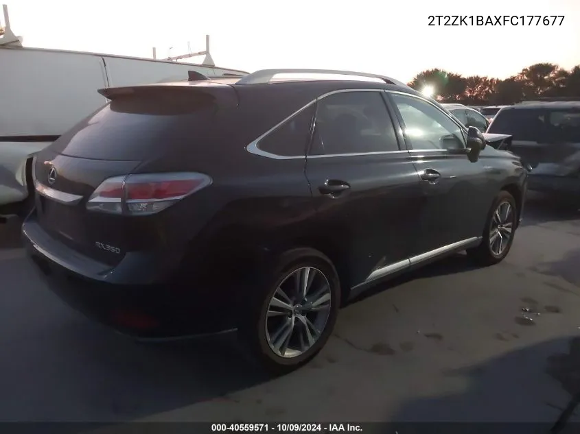 2015 Lexus Rx 350 VIN: 2T2ZK1BAXFC177677 Lot: 40559571