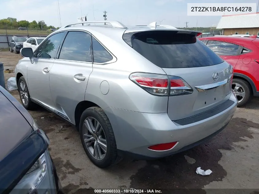 2015 Lexus Rx 350 VIN: 2T2ZK1BA8FC164278 Lot: 40560333