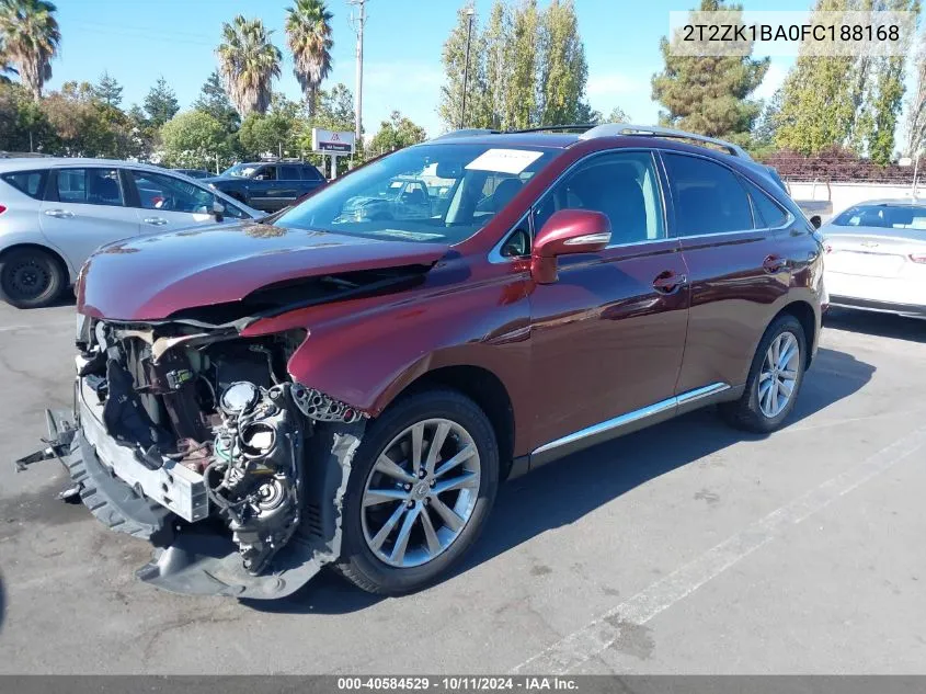 2015 Lexus Rx 350 VIN: 2T2ZK1BA0FC188168 Lot: 40584529