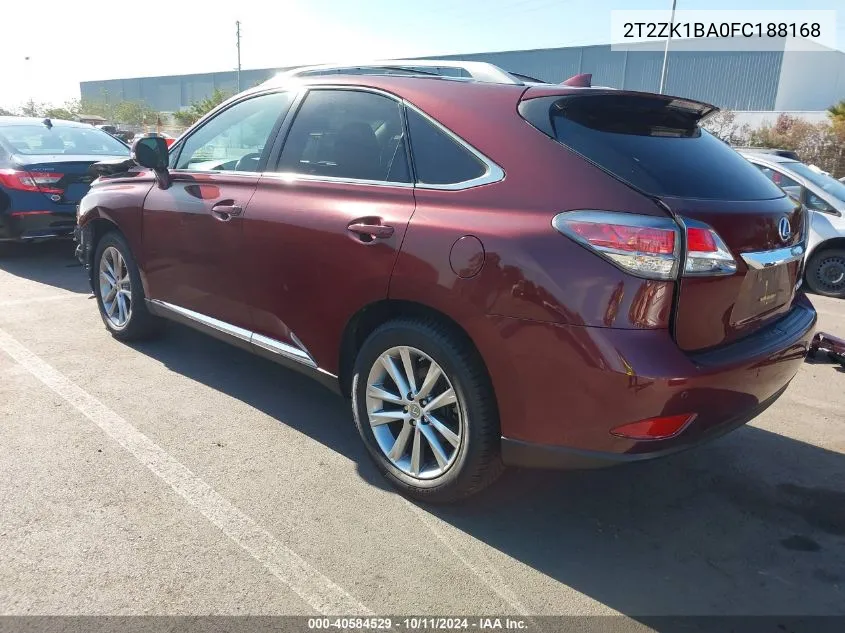 2015 Lexus Rx 350 VIN: 2T2ZK1BA0FC188168 Lot: 40584529