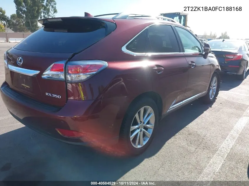 2015 Lexus Rx 350 VIN: 2T2ZK1BA0FC188168 Lot: 40584529