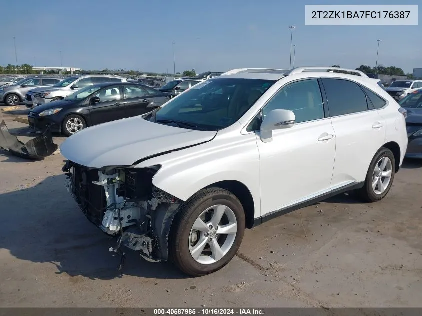 2015 Lexus Rx 350 VIN: 2T2ZK1BA7FC176387 Lot: 40587985