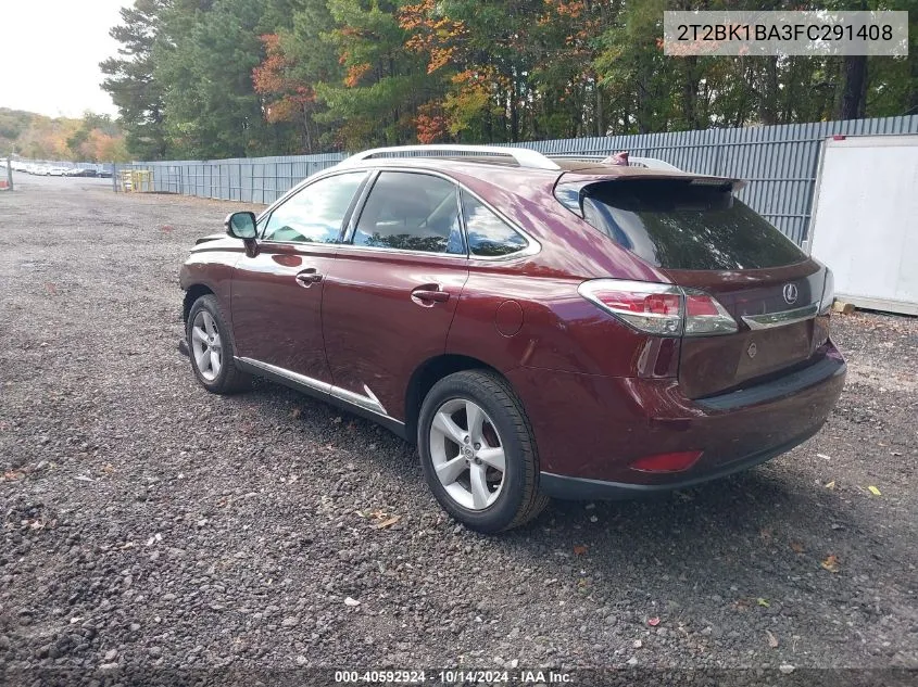 2015 Lexus Rx 350 VIN: 2T2BK1BA3FC291408 Lot: 40592924