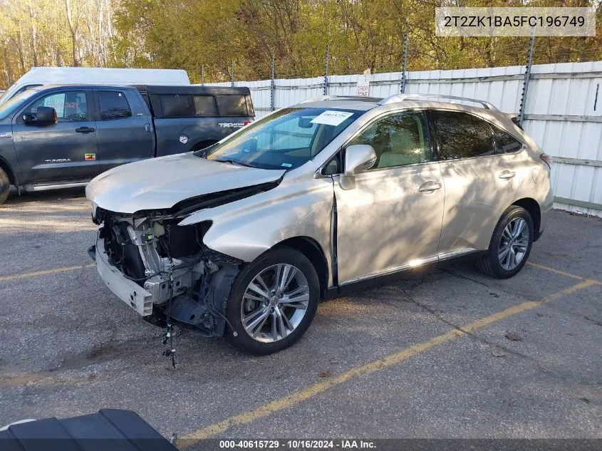 2015 Lexus Rx 350 VIN: 2T2ZK1BA5FC196749 Lot: 40615729