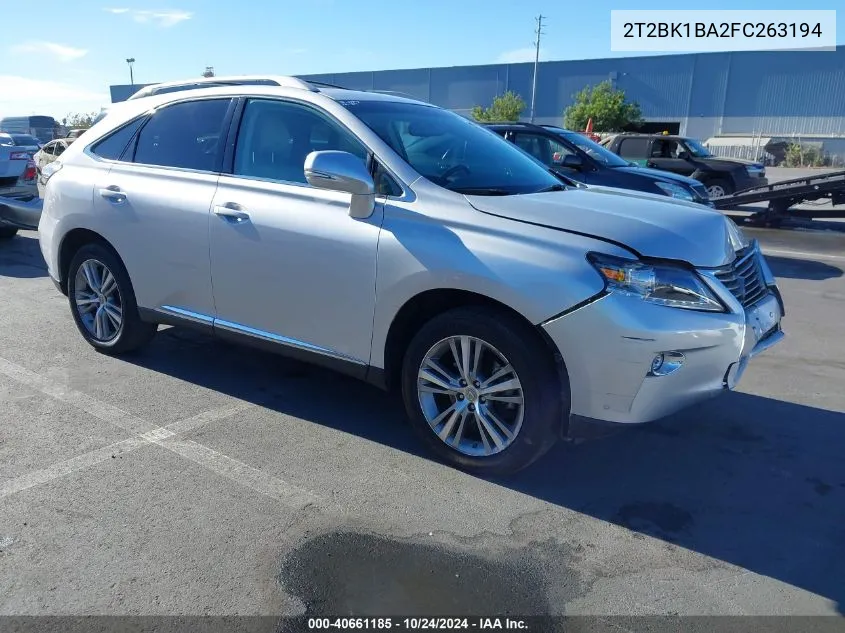 2015 Lexus Rx 350/Base/F Sport VIN: 2T2BK1BA2FC263194 Lot: 40661185