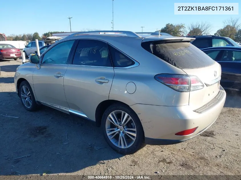 2015 Lexus Rx 350 VIN: 2T2ZK1BA8FC171361 Lot: 40664918