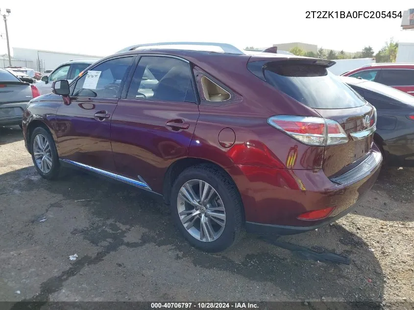 2015 Lexus Rx 350 VIN: 2T2ZK1BA0FC205454 Lot: 40706797