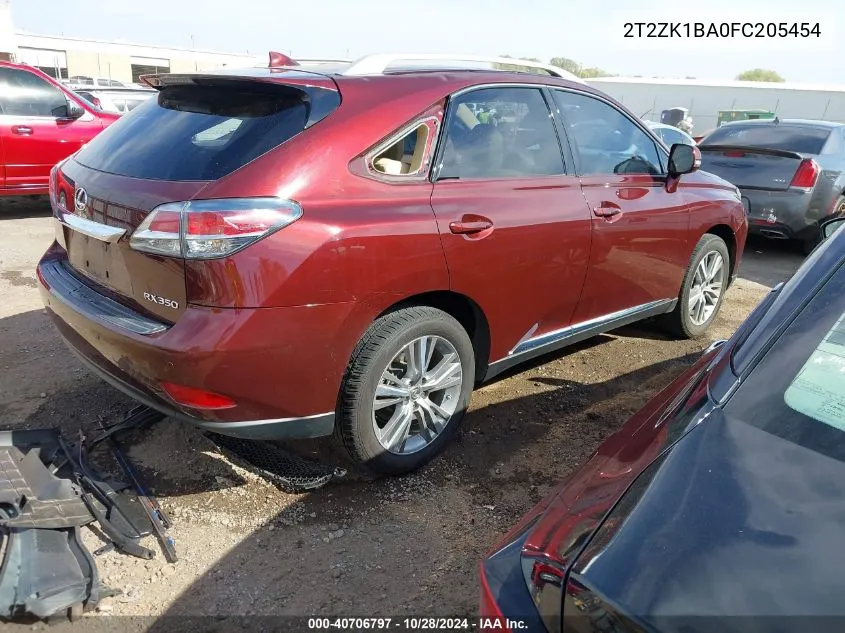 2015 Lexus Rx 350 VIN: 2T2ZK1BA0FC205454 Lot: 40706797