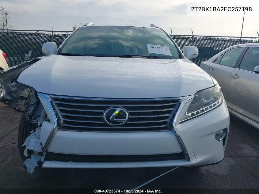 2015 Lexus Rx 350 VIN: 2T2BK1BA2FC257198 Lot: 40723374