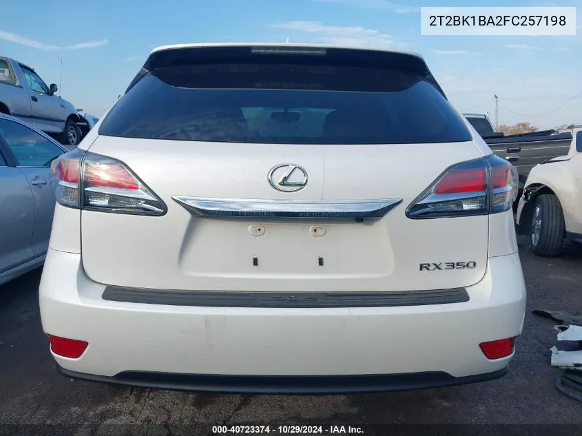 2015 Lexus Rx 350 VIN: 2T2BK1BA2FC257198 Lot: 40723374