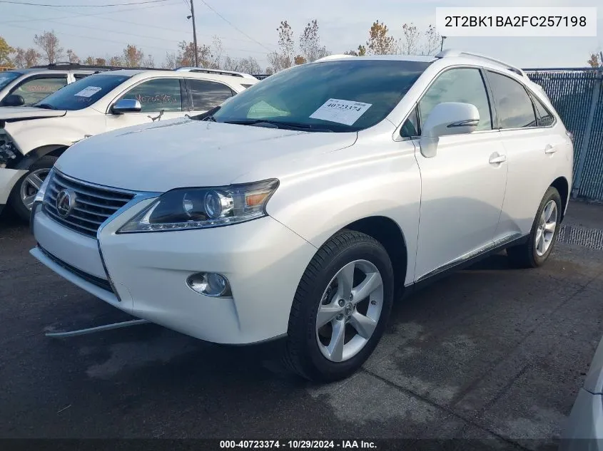 2015 Lexus Rx 350 VIN: 2T2BK1BA2FC257198 Lot: 40723374